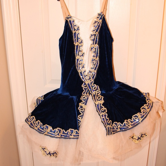 Revolution Blue and Cream Dance Costume - Picture 1 of 3
